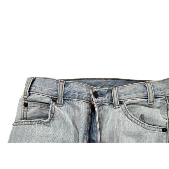 Levis Jeans Womens 26 Light Wash Straight Leg Raw Hem Orange Tab Denim Mid Rise - Picture 5 of 10